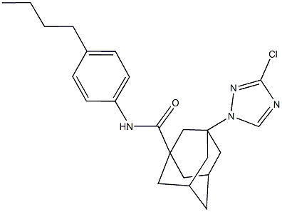 N-(4-butylphenyl)-3-(3-chloro-1H-1,2,4-triazol-1-yl)-1-adamantanecarboxamide Structure