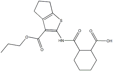 445015-58-7 2-({[3-(propoxycarbonyl)-5,6-dihydro-4H-cyclopenta[b]thien-2-yl]amino}carbonyl)cyclohexanecarboxylic acid