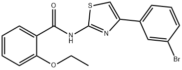 N-[4-(3-bromophenyl)-1,3-thiazol-2-yl]-2-ethoxybenzamide,445015-80-5,结构式