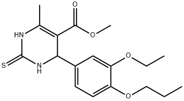methyl 4-(3-ethoxy-4-propoxyphenyl)-6-methyl-2-thioxo-1,2,3,4-tetrahydro-5-pyrimidinecarboxylate,445015-83-8,结构式