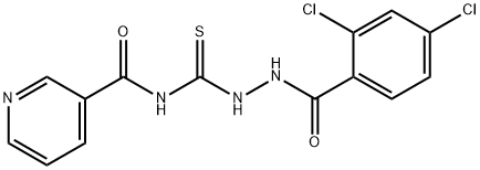 N-{[2-(2,4-dichlorobenzoyl)hydrazino]carbothioyl}nicotinamide,445015-85-0,结构式