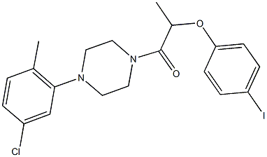 445015-96-3 2-[4-(5-chloro-2-methylphenyl)-1-piperazinyl]-1-methyl-2-oxoethyl 4-iodophenyl ether