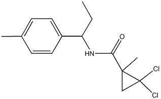 2,2-dichloro-1-methyl-N-[1-(4-methylphenyl)propyl]cyclopropanecarboxamide Structure