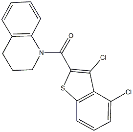 1-[(3,4-dichloro-1-benzothien-2-yl)carbonyl]-1,2,3,4-tetrahydroquinoline Structure