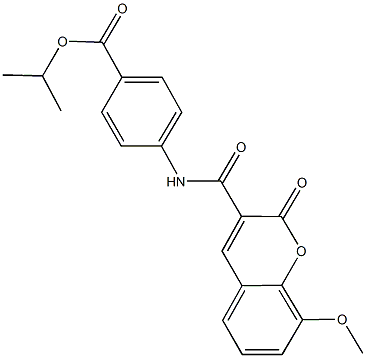 isopropyl 4-{[(8-methoxy-2-oxo-2H-chromen-3-yl)carbonyl]amino}benzoate Structure