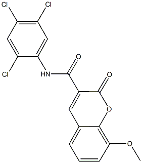 8-methoxy-2-oxo-N-(2,4,5-trichlorophenyl)-2H-chromene-3-carboxamide Structure