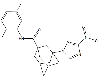 N-(5-fluoro-2-methylphenyl)-3-{3-nitro-1H-1,2,4-triazol-1-yl}-1-adamantanecarboxamide Structure