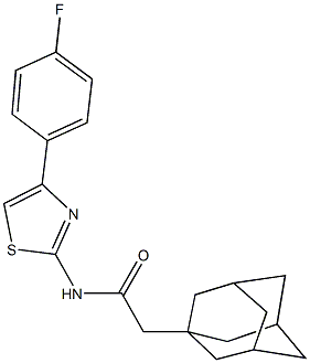 2-(1-adamantyl)-N-[4-(4-fluorophenyl)-1,3-thiazol-2-yl]acetamide Struktur