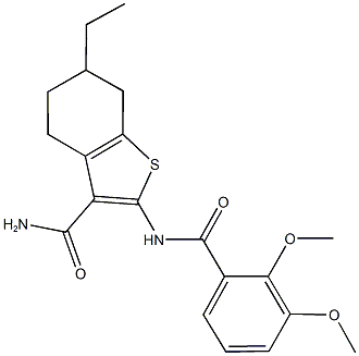 445016-99-9 2-[(2,3-dimethoxybenzoyl)amino]-6-ethyl-4,5,6,7-tetrahydro-1-benzothiophene-3-carboxamide