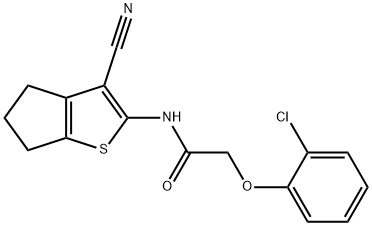 2-(2-chlorophenoxy)-N-(3-cyano-5,6-dihydro-4H-cyclopenta[b]thien-2-yl)acetamide|