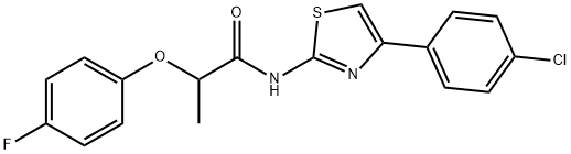 N-[4-(4-chlorophenyl)-1,3-thiazol-2-yl]-2-(4-fluorophenoxy)propanamide Structure