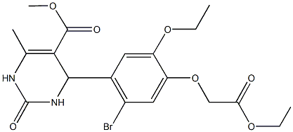 methyl 4-[2-bromo-5-ethoxy-4-(2-ethoxy-2-oxoethoxy)phenyl]-6-methyl-2-oxo-1,2,3,4-tetrahydro-5-pyrimidinecarboxylate Structure