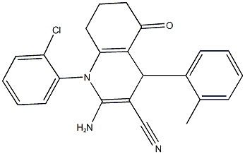 445017-89-0 2-amino-1-(2-chlorophenyl)-4-(2-methylphenyl)-5-oxo-1,4,5,6,7,8-hexahydro-3-quinolinecarbonitrile