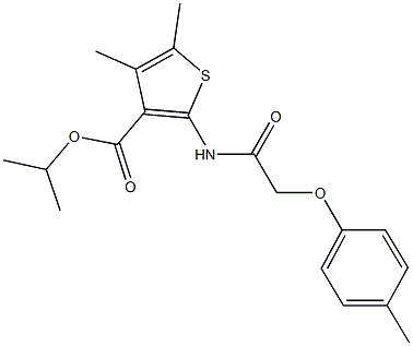 445017-92-5 isopropyl 4,5-dimethyl-2-{[(4-methylphenoxy)acetyl]amino}-3-thiophenecarboxylate