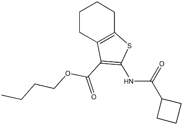 445018-04-2 butyl 2-[(cyclobutylcarbonyl)amino]-4,5,6,7-tetrahydro-1-benzothiophene-3-carboxylate