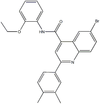 6-bromo-2-(3,4-dimethylphenyl)-N-(2-ethoxyphenyl)quinoline-4-carboxamide Structure
