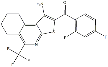 445018-10-0 [1-amino-5-(trifluoromethyl)-6,7,8,9-tetrahydrothieno[2,3-c]isoquinolin-2-yl](2,4-difluorophenyl)methanone