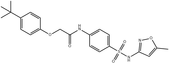 2-(4-tert-butylphenoxy)-N-(4-{[(5-methyl-3-isoxazolyl)amino]sulfonyl}phenyl)acetamide,445018-14-4,结构式