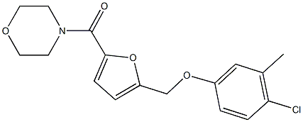 4-chloro-3-methylphenyl [5-(4-morpholinylcarbonyl)-2-furyl]methyl ether Structure