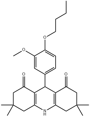 445021-40-9 9-(4-butoxy-3-methoxyphenyl)-3,3,6,6-tetramethyl-3,4,6,7,9,10-hexahydro-1,8(2H,5H)-acridinedione