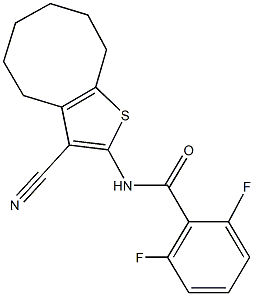 445021-49-8 N-(3-cyano-4,5,6,7,8,9-hexahydrocycloocta[b]thien-2-yl)-2,6-difluorobenzamide