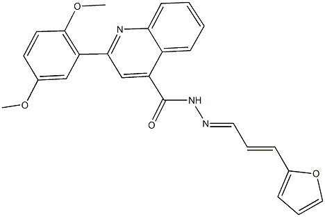2-(2,5-dimethoxyphenyl)-N'-[3-(2-furyl)-2-propenylidene]-4-quinolinecarbohydrazide 化学構造式