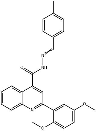 2-(2,5-dimethoxyphenyl)-N'-(4-methylbenzylidene)-4-quinolinecarbohydrazide|