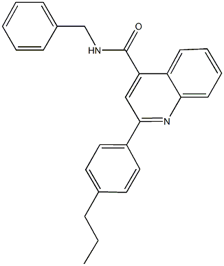 N-benzyl-2-(4-propylphenyl)-4-quinolinecarboxamide Structure