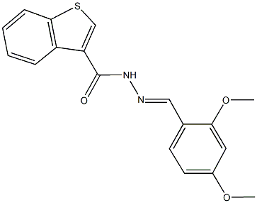 N'-(2,4-dimethoxybenzylidene)-1-benzothiophene-3-carbohydrazide Structure