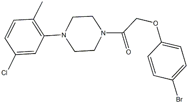 1-[(4-bromophenoxy)acetyl]-4-(5-chloro-2-methylphenyl)piperazine Structure