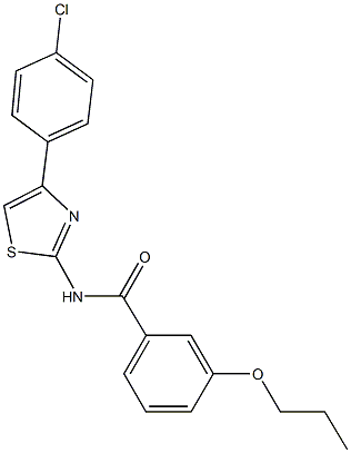 N-[4-(4-chlorophenyl)-1,3-thiazol-2-yl]-3-propoxybenzamide Struktur