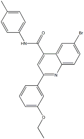 6-bromo-2-(3-ethoxyphenyl)-N-(4-methylphenyl)-4-quinolinecarboxamide|