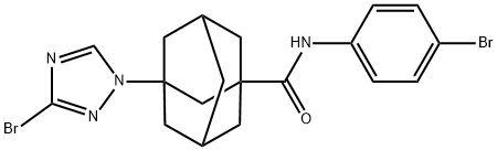 N-(4-bromophenyl)-3-(3-bromo-1H-1,2,4-triazol-1-yl)-1-adamantanecarboxamide|