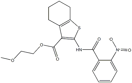 445023-39-2 2-methoxyethyl 2-({2-nitrobenzoyl}amino)-4,5,6,7-tetrahydro-1-benzothiophene-3-carboxylate