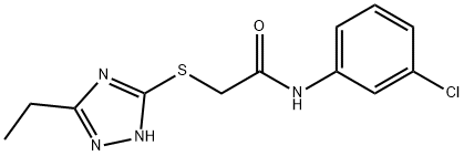 N-(3-chlorophenyl)-2-[(5-ethyl-4H-1,2,4-triazol-3-yl)sulfanyl]acetamide Structure