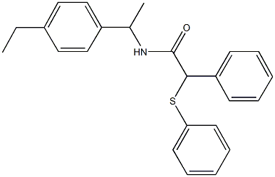 N-[1-(4-ethylphenyl)ethyl]-2-phenyl-2-(phenylsulfanyl)acetamide Structure