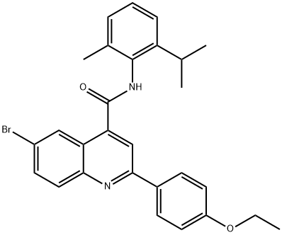 6-bromo-2-(4-ethoxyphenyl)-N-(2-isopropyl-6-methylphenyl)-4-quinolinecarboxamide Structure