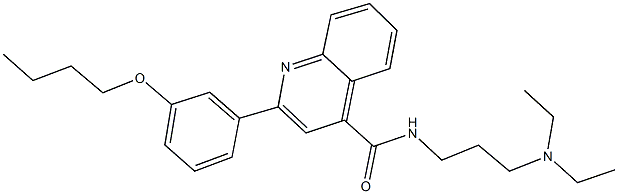 2-(3-butoxyphenyl)-N-[3-(diethylamino)propyl]-4-quinolinecarboxamide Structure