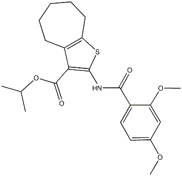 isopropyl 2-[(2,4-dimethoxybenzoyl)amino]-5,6,7,8-tetrahydro-4H-cyclohepta[b]thiophene-3-carboxylate Structure