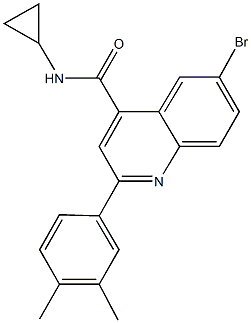 6-bromo-N-cyclopropyl-2-(3,4-dimethylphenyl)-4-quinolinecarboxamide Struktur
