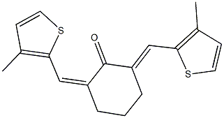 2,6-bis[(3-methyl-2-thienyl)methylene]cyclohexanone 结构式