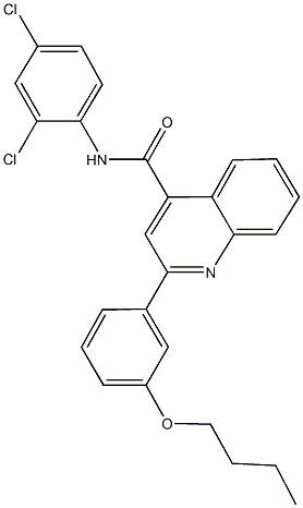 2-(3-butoxyphenyl)-N-(2,4-dichlorophenyl)-4-quinolinecarboxamide,445027-96-3,结构式