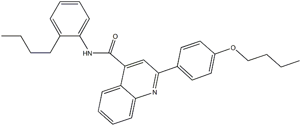 2-(4-butoxyphenyl)-N-(2-butylphenyl)-4-quinolinecarboxamide Structure