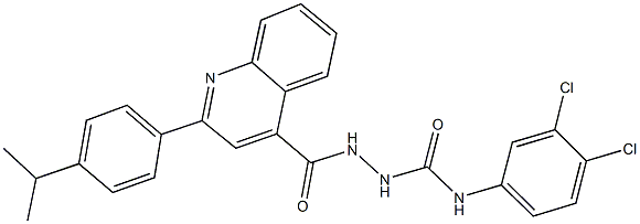N-(3,4-dichlorophenyl)-2-{[2-(4-isopropylphenyl)-4-quinolinyl]carbonyl}hydrazinecarboxamide Structure