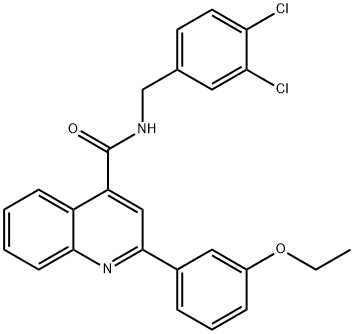 N-(3,4-dichlorobenzyl)-2-(3-ethoxyphenyl)-4-quinolinecarboxamide Struktur