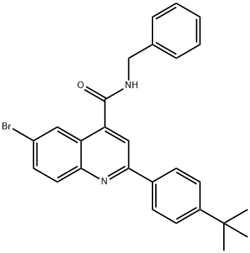 N-benzyl-6-bromo-2-(4-tert-butylphenyl)-4-quinolinecarboxamide Structure