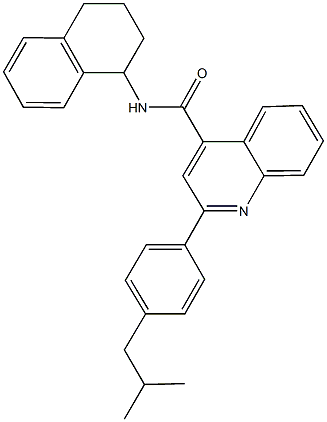 2-(4-isobutylphenyl)-N-(1,2,3,4-tetrahydro-1-naphthalenyl)-4-quinolinecarboxamide,445028-56-8,结构式