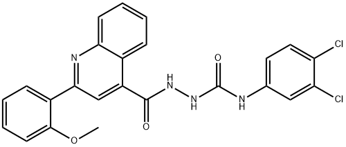 N-(3,4-dichlorophenyl)-2-{[2-(2-methoxyphenyl)-4-quinolinyl]carbonyl}hydrazinecarboxamide Structure