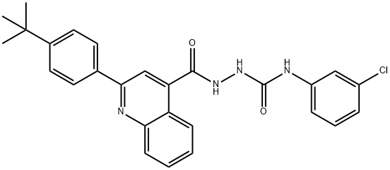 2-{[2-(4-tert-butylphenyl)-4-quinolinyl]carbonyl}-N-(3-chlorophenyl)hydrazinecarboxamide Structure