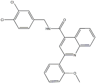 N-(3,4-dichlorobenzyl)-2-(2-methoxyphenyl)-4-quinolinecarboxamide Structure